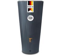4rain Linus 2en1 Récupérateur d’Eau de Pluie 220L Graphite