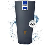 Réservoir Vaso 2 en 1 - GARANTIA - 220 L - Noir graphite - Bac à plantes amovible - Robinet PE imitation laiton