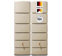 4rain Slim Kit Recuperateur d Eau de Pluie 660L Sable Beige