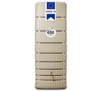 4rain SLIM Recuperateur d eau de pluie 650L sable avec robinet PE imitation laiton - Recuperateur d eau de pluie, Recuperateur eau de pluie, Récupérateur eau de pluie, Reservoir eau, Cuve eau de pluie