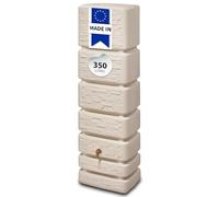 4rain Slim Stone Decor Récupérateur d'eau de Pluie 350 litres Sable Beige
