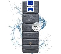 4rain SLIM STONE DECOR réservoir mural 350 litres gris graphite