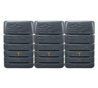 4rain SLIM STONE DÉCOR Réservoir Mural Ensemble 1530 L, gris graphite 3 x SLIM STONE DÉCOR 510 L, incl. connecteur