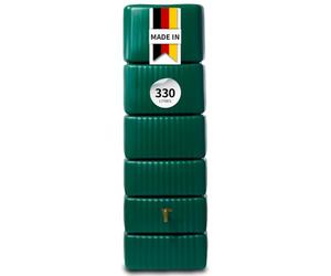 4rain Tonneau de Pluie Modèle Mural, Slim Vert, 300 L