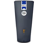 Réservoir Vaso 2 en 1 - GARANTIA - 220 L - Noir graphite - Bac à plantes amovible - Robinet PE imitation laiton