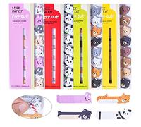4Set Onglets d’Index, Index Tabs en Forme d’Animal, Notes Adhésives, Étiquette Marque Page, Marqueur de Page Onglets d’Index pour Écoles Bureau Maison