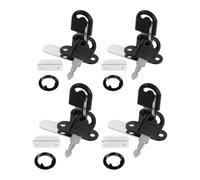 4set Serrure à Came à Clé Identique pour Boîte aux Lettres et Classeur | Alliage de Zinc, Installation Facile, Protection Antivol, Fonctionnement Fluide, Argenté, Clés et Accessoires Inclus