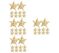 4sets Badges 3D Star Shape Lapel Hats Backpacks Jackets and As Reward Pins for Students 10pcs*4