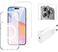 4Smarts 3in1 Premium Starter Set Coque arrière Apple iPhone 16 Pro Max transparent chargement par induction 541178