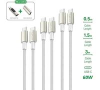 4smarts 540656 Kit câble USB-C PremiumCord 60W adaptateur blanc/or