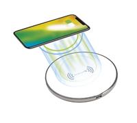4smarts Chargeur inductif rapide VoltBeam Style 10W, blanc