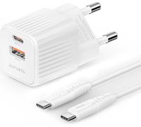 4smarts Chargeur secteur VoltPlug Duos Mini PD 20W et câble USB-C 1,5m blanc (540122)