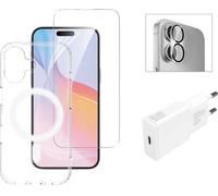 4Smarts 3in1 Premium Starter Set Coque arrière Apple iPhone 16 transparent chargement par induction 541176