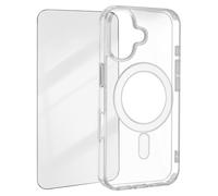 Coque MagSafe pour iPhone 16 Plus Antichoc avec Verre Trempé 9H Transparent