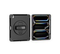 4smarts Coque pour iPad Pro 13 2024 Bi-matière Antichoc Poignée Béquille Noir