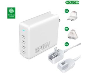 4smarts Flex Pro Desktop Charger 200W 4x USB-C + adaptateur de voyage mondial