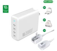 4smarts Flex Pro Desktop Chargeur 200W 4x USB-C + Adaptateur de Voyage Mondial