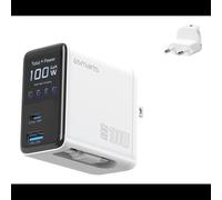 4smarts GaN Flex Chargeur Secteur Universel 100-240V 21V 1x USB-C Charge rapide Blanc 0.7m