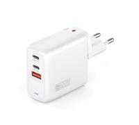 4smarts GaN Flex Chargeur Secteur Universel 65W Blanc - 2x USB-C Power Delivery 3.0, 1x USB-A Quick Charge 4+ - Protections Surtension/Surchauffe