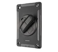 4smarts Grip Coque Rigide Antichoc Compatible avec Samsung Galaxy Tab A7 10.4 (2020) Support Rotatif à 360° [Orientation Portrait et Paysage] Sangle Poignée Prise Main Ajustable - Noir