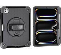 4smarts Coque pour iPad Pro 11 2024 Bi-matière Antichoc Poignée Béquille Noir