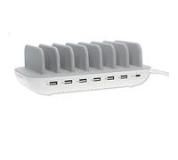 4smarts Station de charge Office 60W – 7 ports USB (6× A & C 2.4A) Charge rapide Blanc