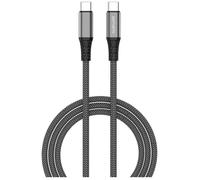 4Smarts PremiumCord 100W de téléphone portable, ordinateur portable Cordon [1x USB-C® - 1x USB-C®] 1.5 m noir, gris