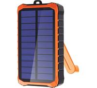 4Smarts Prepper Solar Powerbank (batterie supplémentaire) 12000 mAh Li-Ion noir, orange lampe de poche LED, extérieur