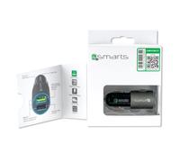 4smarts Rapid Qualcomm 3.0 Dual chargeur allume-cigare, 2 USB, gris mat