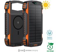 4smarts Rugged TitanPack UltiMag 20000 Solar - Banque d'énergie - noir/orange