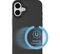 4Smarts Silicone Case Cupertino Coque arrière Apple iPhone 16 noir chargement par induction 541186