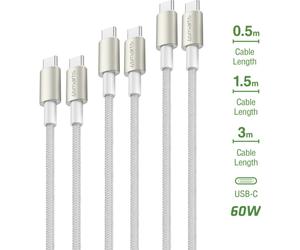 4smarts USB-C Premium Câble Set 3x (3,0mtr + 1,5mtr + 0,5mtr)