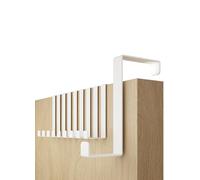 4smile Attaccapanni da porta - Lot de 10 Ganci appendiabiti appendi abiti per porte bianchi con cuscinetti in feltro 41mm - appendino da porta crochet de porte budget blanc