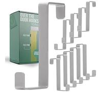 4smile Crochets de porte kit de 10 pièces, acier inox - Made in Germany Patère pour porte - de l’ordre simplement et rapidement; porte manteaux pour porte