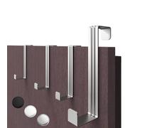 4smile Lot de 4 crochets de porte - En acier inoxydable - À suspendre - Utilisation universelle - Porte-manteau suspendu - Solide - Petit budget à accrocher