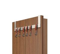 4smile Patère de porte - En acier inoxydable - À suspendre - Avec crochets flexibles - Porte-manteau compact à suspendre - Fixations de porte peu encombrantes - Utilisation universelle