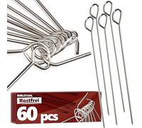 4smile Pics à brochette, kit de 50 pièces, Acier Fin - Made in Germany brochettes avec Fermeture - Inoxydable, Robuste pour délicieuses paupiettes