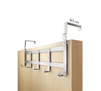 4smile Porte-manteau pour porte - crochet porte inox, universel - accroche stable, fixation durable