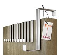 4smile Porte-manteau pour porte - set de 10, inox - crochet porte 4,1-4,6 cm x 8 cm - support pratique, accroche robuste