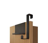 4smile Porte-manteau pour porte - set de 10, noir - crochet porte 1,6-2,2 cm x 8 cm, crochet suspendu compact - support suspendu pratique, support moderne