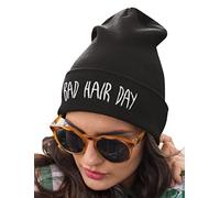 4sodl Bonnet Bad Hair Day Beanie Noir Black BHD Noir Hat Wesh Stylé brodé Black