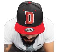 4sold ABC Letter ABC Casquette Snapback en Rouge/Blanc avec Les Lettres A à Z (D)