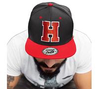 4sold ABC Letter ABC Casquette Snapback en Rouge/Blanc avec Les Lettres A à Z (H)
