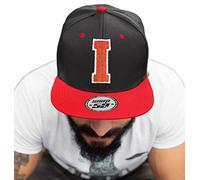 4sold ABC Letter ABC Casquette Snapback en Rouge/Blanc avec Les Lettres A à Z (I)