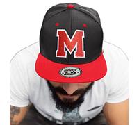 4sold ABC Letter ABC Casquette Snapback en Rouge/Blanc avec Les Lettres A à Z (M)