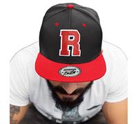 4sold ABC Letter ABC Casquette Snapback en Rouge/Blanc avec Les Lettres A à Z (R)