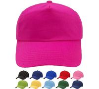 4sold Casquette Unisexe Broderie Coton Baseball Cap GarçOns Filles Snapback Hip Hop Flat Hat Bonnet (Fuschia)
