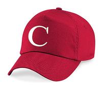 4sold Casquette Unisexe Broderie Coton Baseball Cap Garçons UV 200 Filles Hip Hop Flat Hat Bonnet A-Z Alphabet Bringt Rouge
