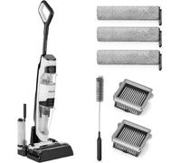 4Swiss Clean Booster Smart Aspirateur, aspirateur à batterie avec fonction mop, aspirateur eau et poussière avec double réservoir, fonction autonettoyante, affichage LED