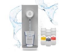 4SWISS de Système de filtration pour eau domestique, de Système de filtration d'eau potable de 5 niveaux avec trois cartouches interchangeables et quatre modes de dosage de l'eau (noir)